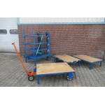 PROFESSIONELE transportkar met hefschamel. Gebruikt